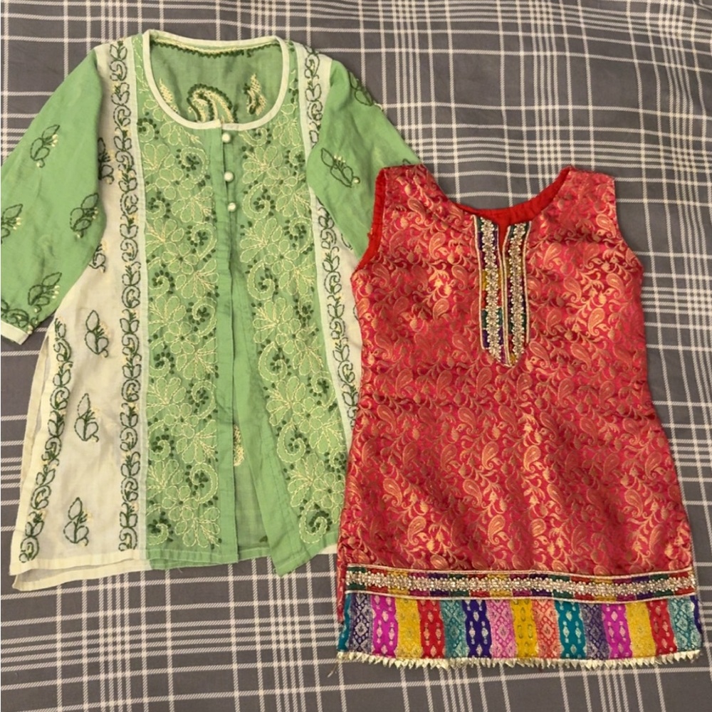 Colorful Kids Ethnic Tops Set